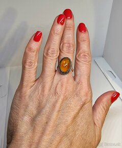 Vintažný strieborný prsteň - 3