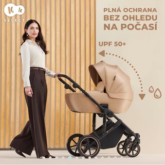 KINDERKRAFT Kočík kombinovaný 2v1 Prime 2 Beige - 3