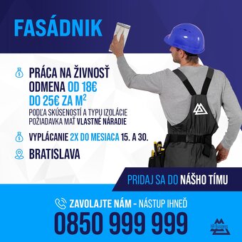 Hľadáme fasádnikov, obkladačov a sadrokartonistov - BA+BB - 3