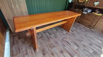 Stôl z tvrdého dreva +2 lavice - 3