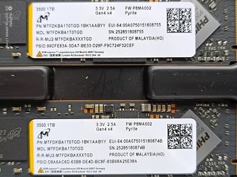Micron 3400 512GB a Micron 3500 1TB a 2TB NVMe (7 000 MB/s) - 3