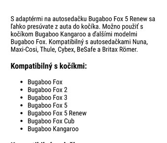 Bugaboo adaptér vajíčko - kočiar - 3