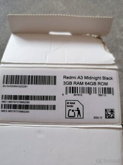 Predám xiaomi Redmi A3 - 3