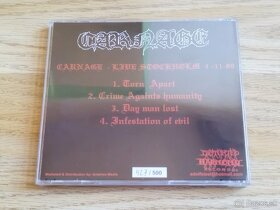 CARNAGE - "Live Stockholm 4-11-89" 2014 CD-EP -RARITA- - 3