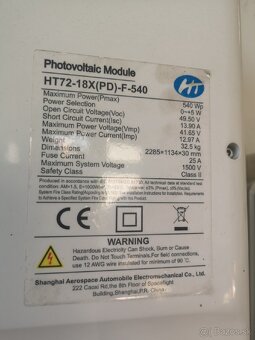 Fotovoltaicke panely 540wp poškodené - 3