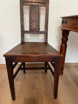 starožitný stôl a stoličky - 3