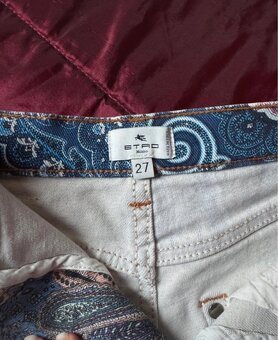 Etro kratke denim nohavice so vzorom - 3