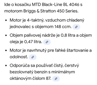 Kosačka MTD black Line BL4046 - 3