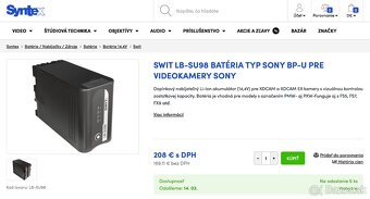 Batérie SWIT LB-SU98 + nabíjačka - 3