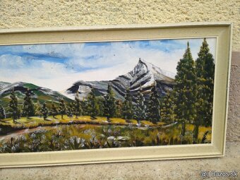 Velky obraz Tatry, olejomalba, 172x63cm - 3