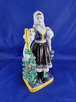 Staré fajansové sochy -   MODRA - 31 a 27 cm - 3