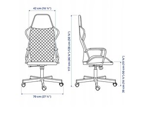 Kancelárska stolička IKEA UTESPELARE Bomstad - 3