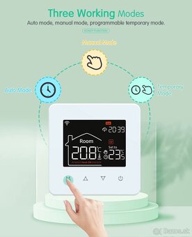 Smart thermostat kúrenia čierny - 3