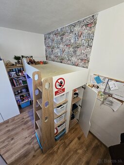 Poschodová posteľ s kancelárskym stolom - 3
