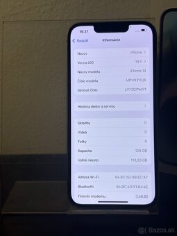 Predám Apple iPhone 14 128GB Blue Minimálne známky - 3