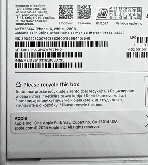 iPhone 16 white 128GB - 3