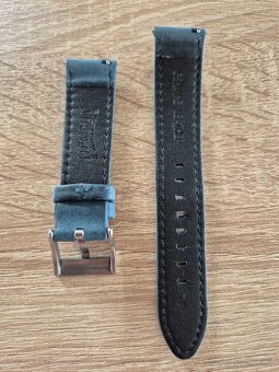 kožený remienok 20mm modrý - 3