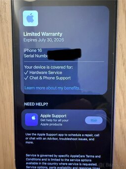 Predám Iphone 16 128 GB v záruke ako nový - 3