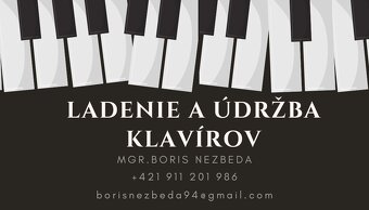 Ladenie pianín a  klavírov,  ladič klavírov - 3