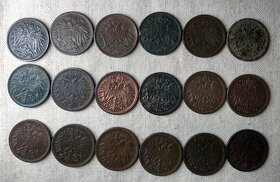 Obehové mince Rakúsko-Uhorsko HELLER 1892-1918 - 3