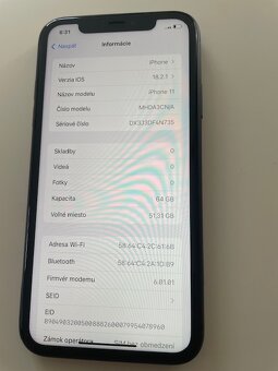 Krásny Iphone 11 64GB batéria 99 percent - 3