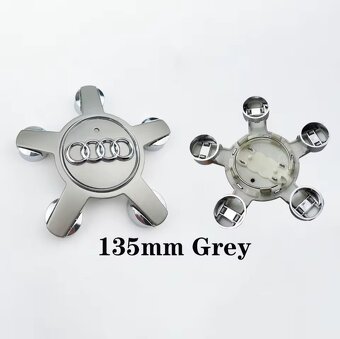 AUDI hviezdicove krytky diskov čierne/šedé/strieborné - 3