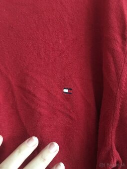 TOMMY HILFIGER originál red pánsky sveter XL - 3