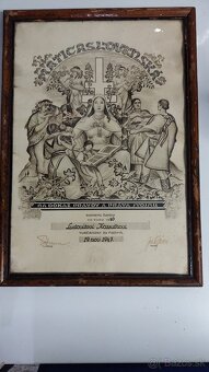 MARTIN BENKA-MATICA SLIVENSKA LITOGRAFIA ČLENSKÝ DIPLOM - 3