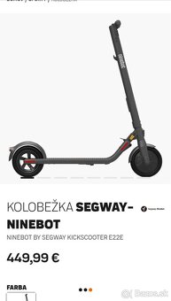 Elektrická Kolobežka Segway Ninebot E22E - 3