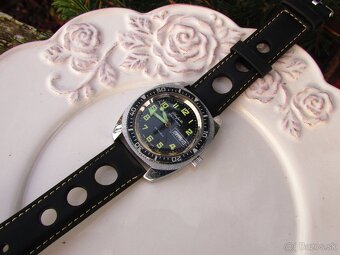 Staré pánske funkčné automat hodinky Glashutte - 3
