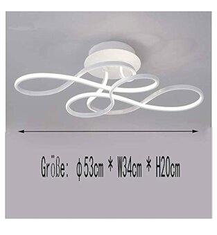 LED dizajnové stropné svietidlo s diaľkovým ovládaním 58W - 3