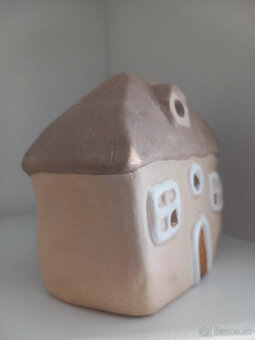 Sada 3ks keramické domčeky na sviečku - 3