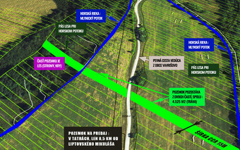 4525m2 POZEMOK Liptov-TATRY pri OBCI, pod LESOM PRI POTÔČIKU - 3