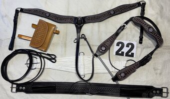 Westernový sedlový komplet 22) černý - 3