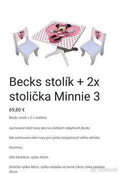 Stolik so stolickami minnie Becks - 3