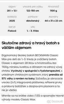 Predám školskú tašku Beckmann - 3