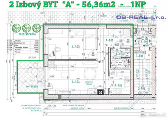A_Predaj 2izb bytu 56m2 na prízemí tehl. bytovky GA-HODY - 3