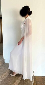 Dlhé spoločenské / svadobné /popolnočné biele šaty - 3