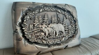 Drevený obraz 56×39cm hr.4 cmPoľovnicke motivy - 3