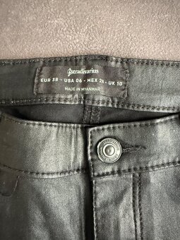 Stradivarius slim cierne kozene nohavice, velkost 38 - 3