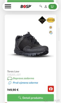 Gore-Tex Taras Low Bosp č.45 (turistická, taktická obuv) - 3