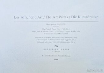 Henri Matisse - Modrý akt I (bez rámu) Serigrafia, fauvizmus - 3