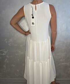 nové dámske krémové šaty S-L - 3