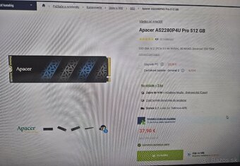 Nerozbalený-Úplne nový SSD disk M.2 Apacer 512GB - 3