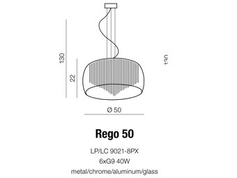 Závesné svietidlo AZzardo Rego 50 - 3