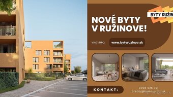 Novostavba v Ružinove - Mlynské Luhy 2 izbový byt s terasou - 3