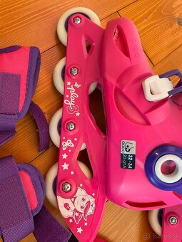 Detské kolieskové korčule Play3 ružovo-fialové - 3