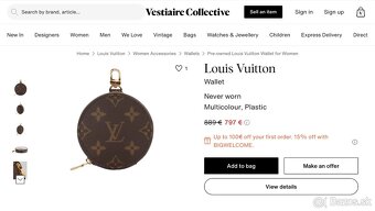 Louis Vuitton penazenka puzdro klucenka Original - 3