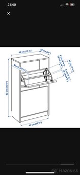 Botník / skrinka na topánky IKEA - 3