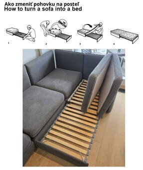 Rozkladacia sedačka s operadlom doprava túto stredu v cene - 3